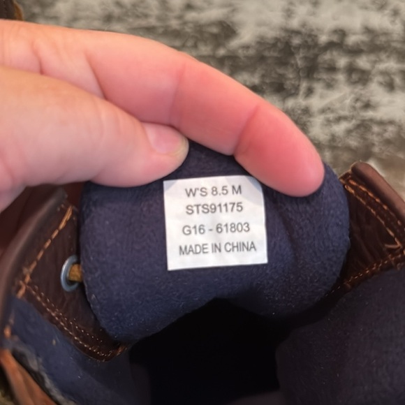 Sperry Navy/Brown Waterproof Saltwater Duck Boots Size 8.5 - Picture 8 of 8